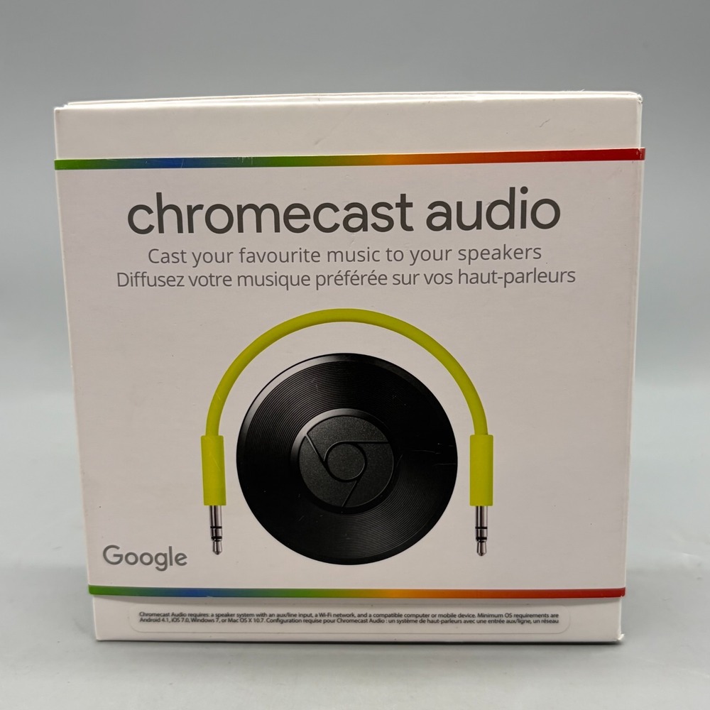 Google Chromecast Audio Media Streamer (RUX-J42) - Sealed